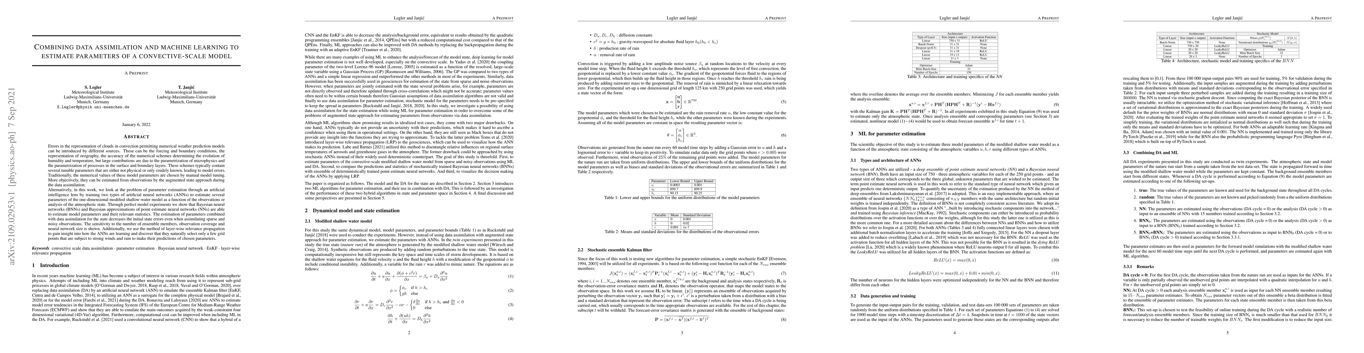 Thumbnail for Combining data assimilation and machine learning to estimate parameters
  of a convective-scale model
