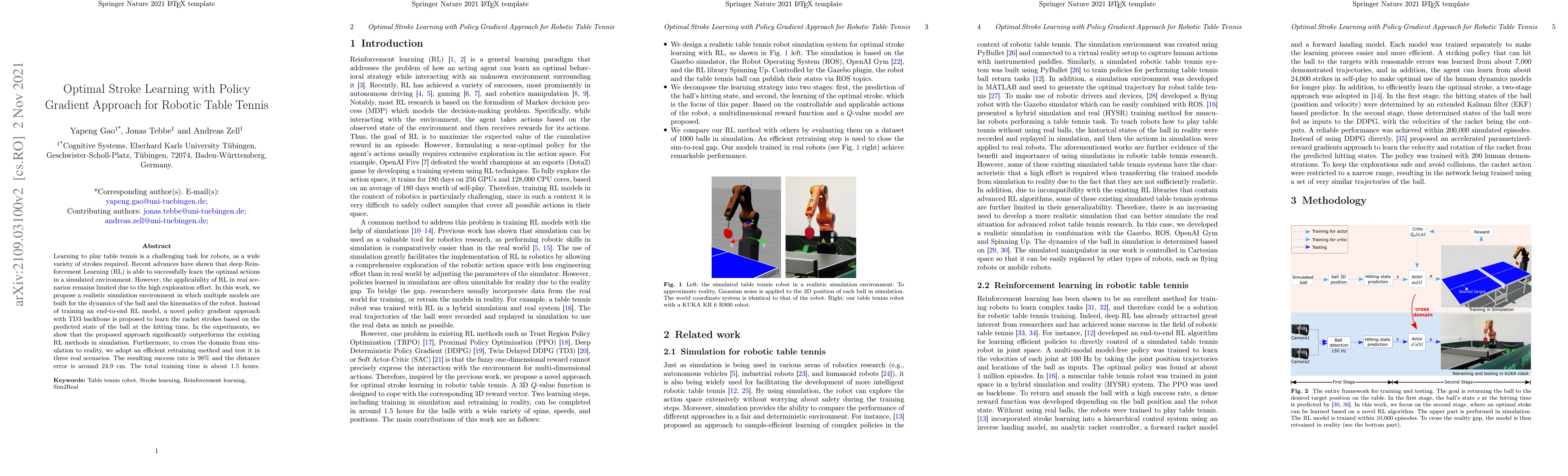 Thumbnail for Optimal Stroke Learning with Policy Gradient Approach for Robotic Table
  Tennis