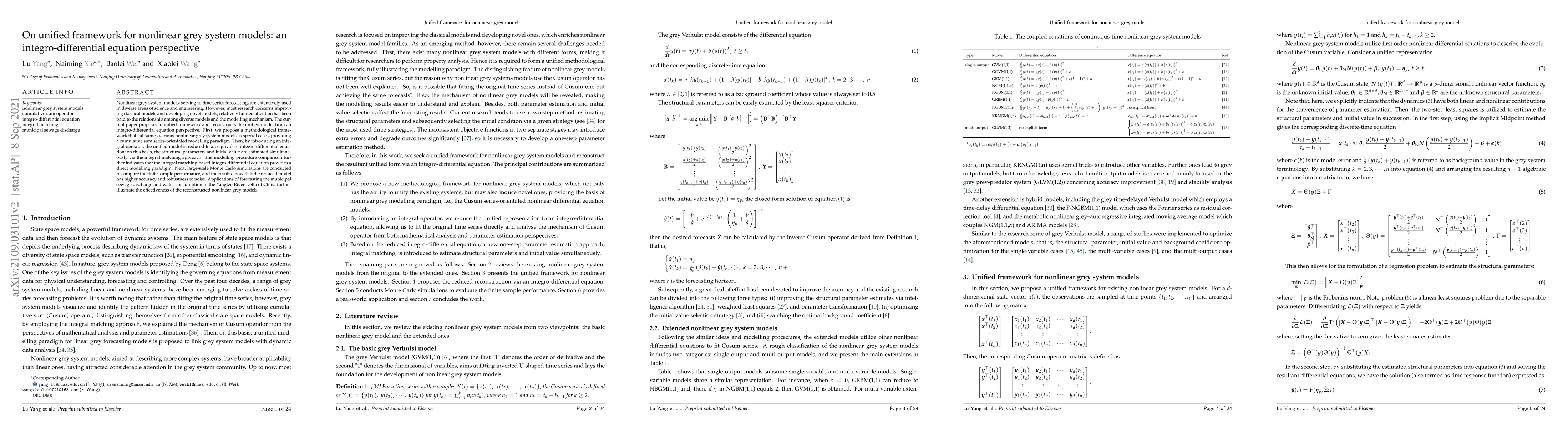 Thumbnail for On unified framework for nonlinear grey system models: an
  integro-differential equation perspective