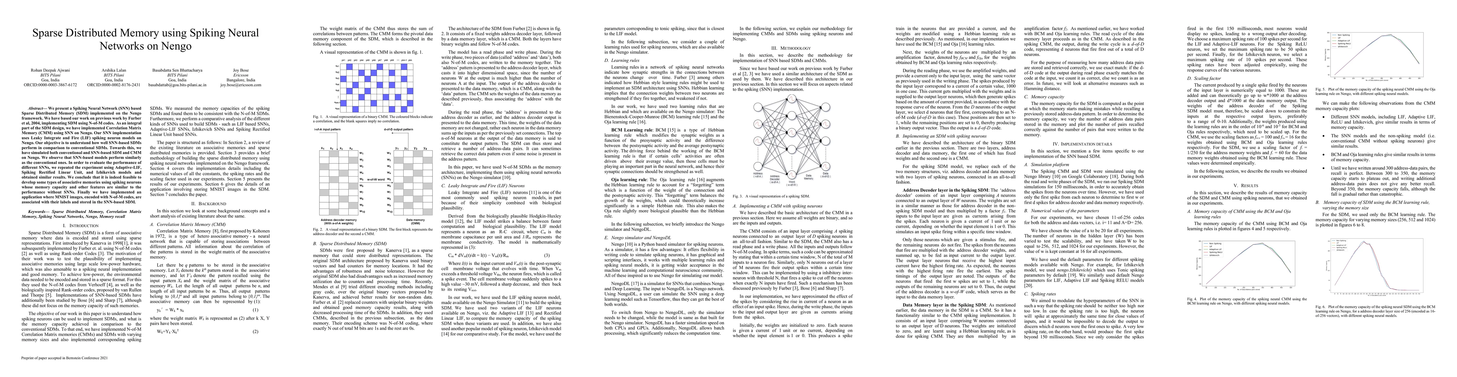 Thumbnail for Sparse Distributed Memory using Spiking Neural Networks on Nengo