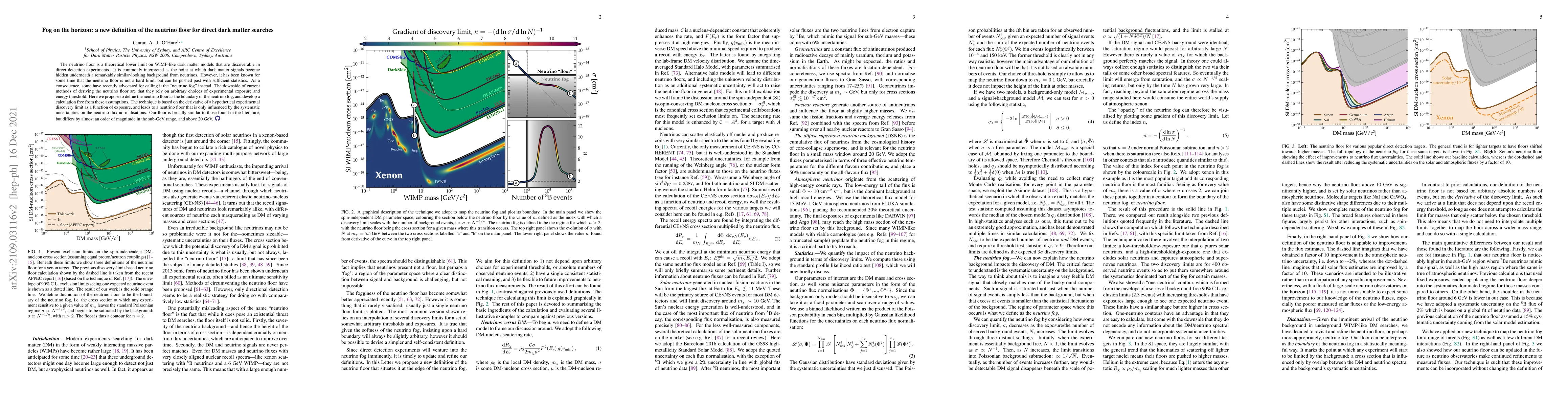 Thumbnail for Fog on the horizon: a new definition of the neutrino floor for direct
  dark matter searches