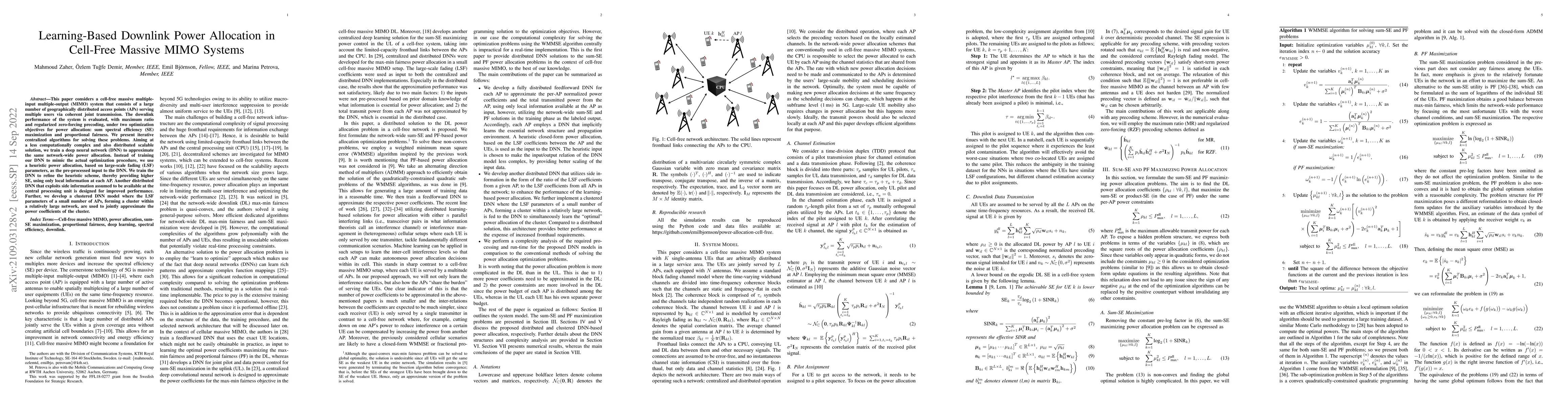Thumbnail for Learning-Based Downlink Power Allocation in Cell-Free Massive MIMO
  Systems