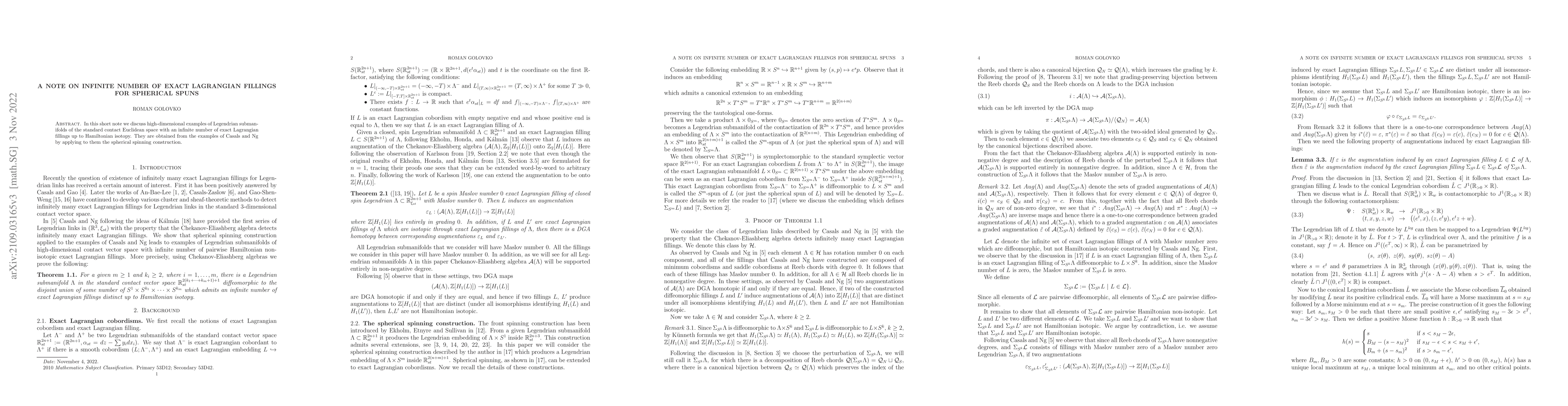 Thumbnail for A note on infinite number of exact Lagrangian fillings for spherical
  spuns