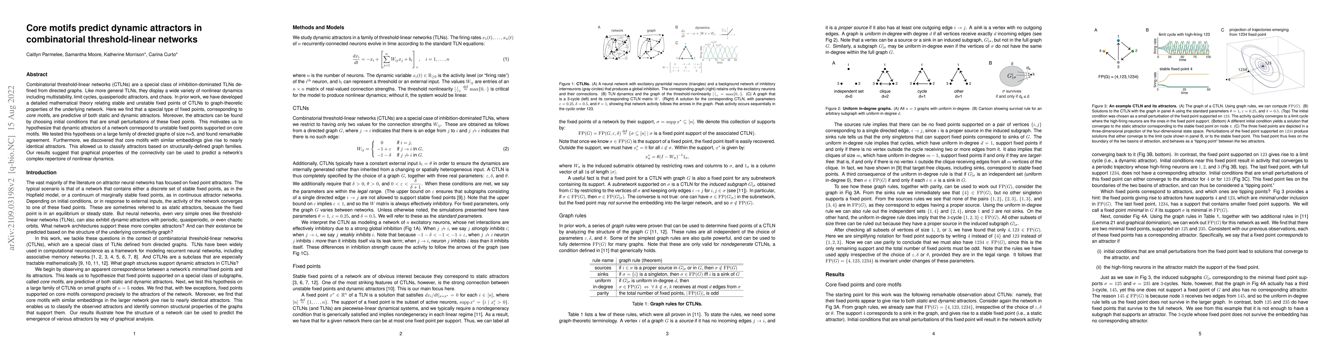 Thumbnail for Core motifs predict dynamic attractors in combinatorial threshold-linear
  networks