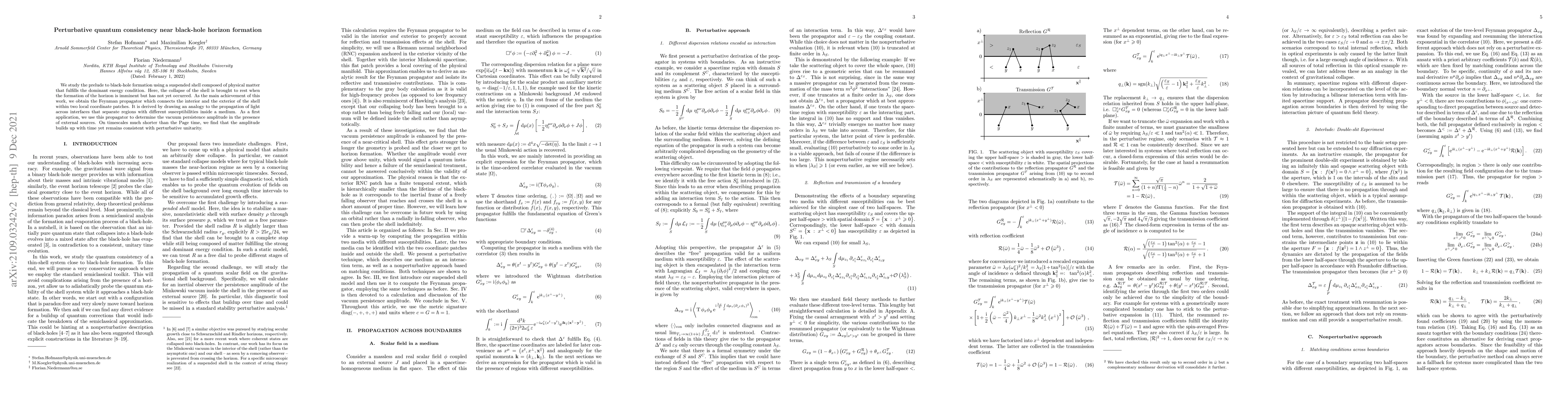 Thumbnail for Perturbative quantum consistency near black-hole horizon formation