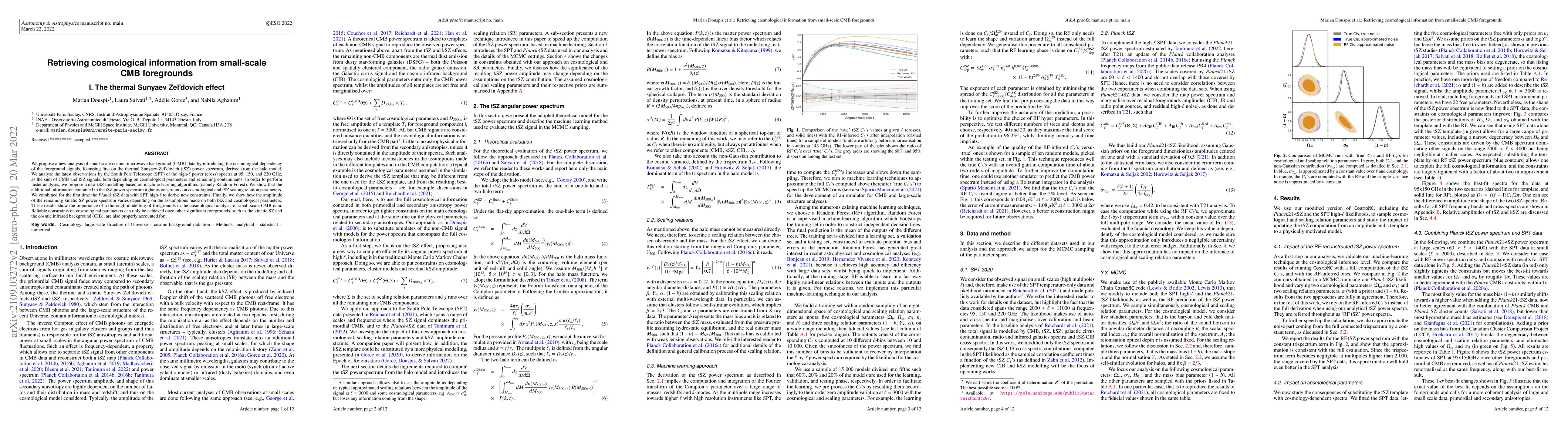 Thumbnail for Retrieving cosmological information from small-scale CMB foregrounds I.
  The thermal Sunyaev Zel'dovich effect