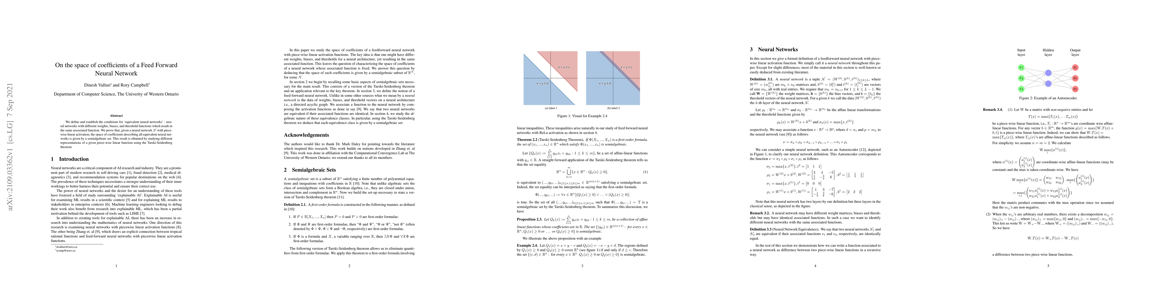 Thumbnail for On the space of coefficients of a Feed Forward Neural Network