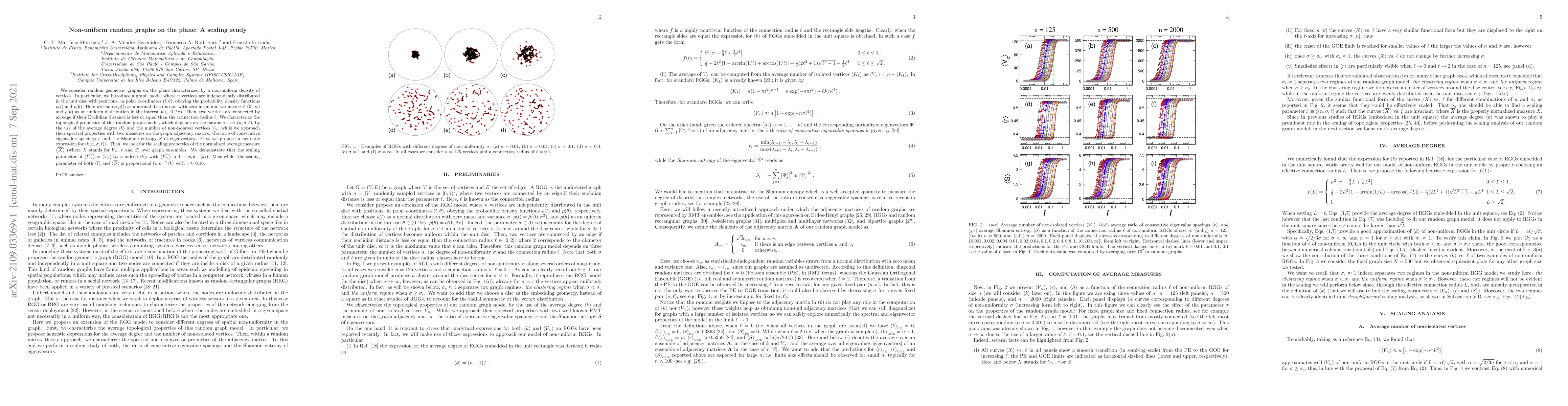 Thumbnail for Non-uniform random graphs on the plane: A scaling study