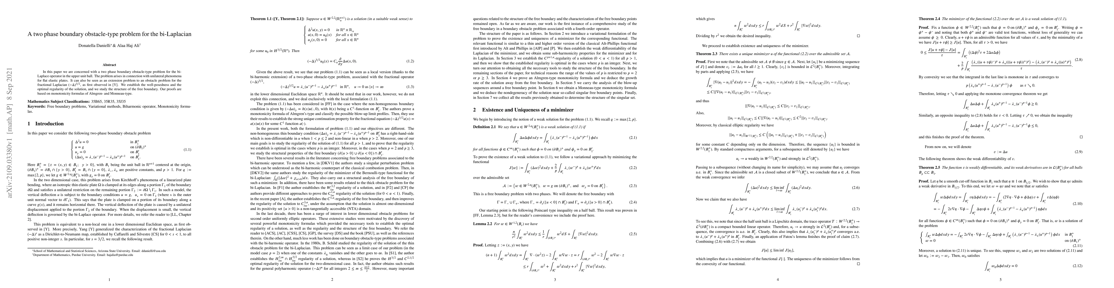 Thumbnail for A two phase boundary obstacle-type problem for the bi-Laplacian