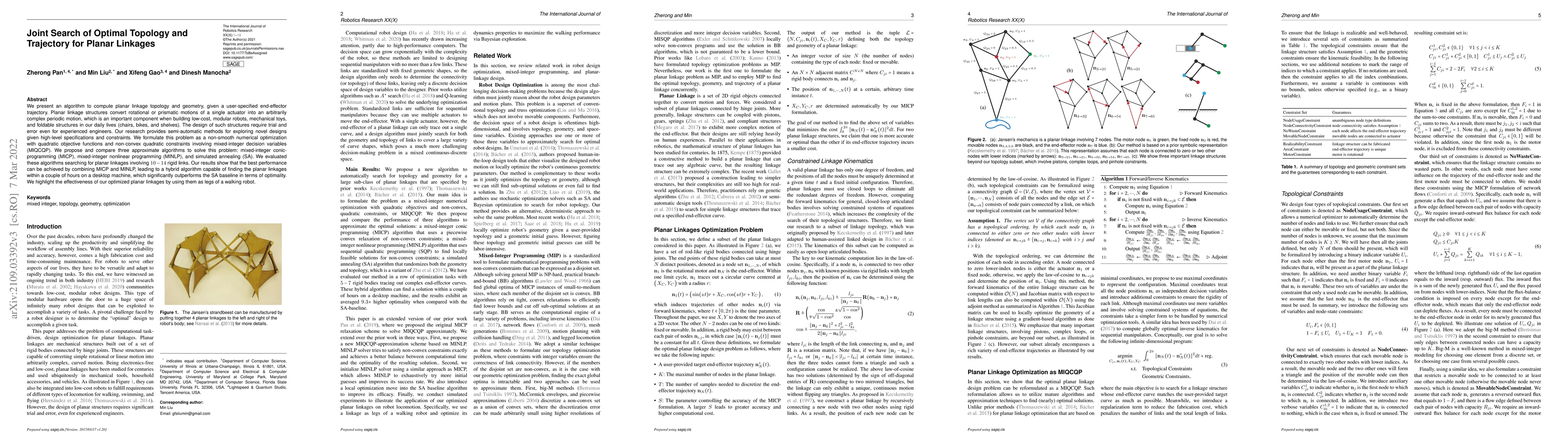 Thumbnail for Joint Search of Optimal Topology and Trajectory for Planar Linkages