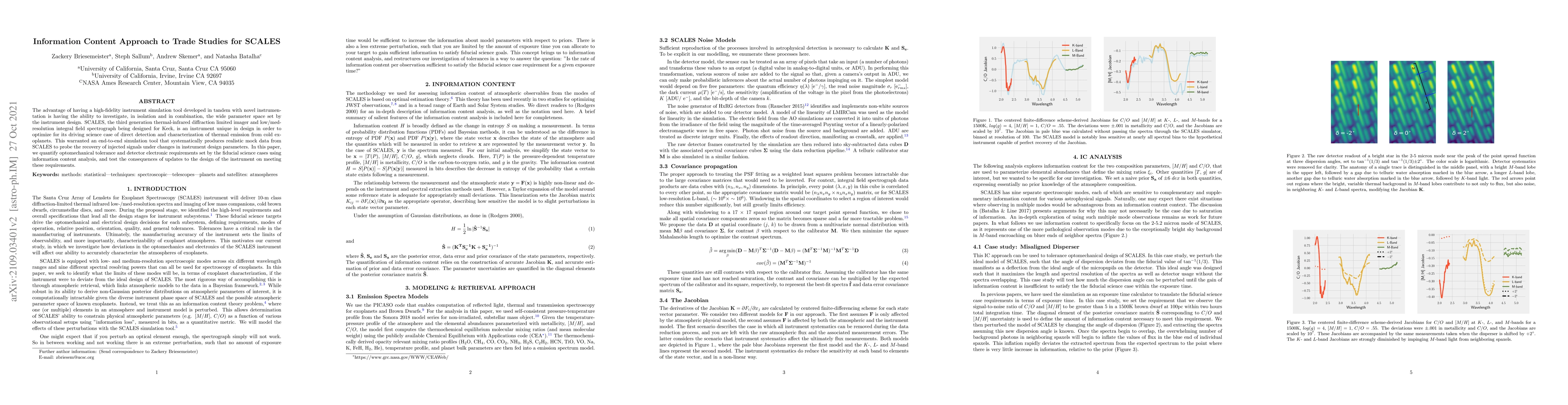 Thumbnail for Information Content Approach to Trade Studies for SCALES