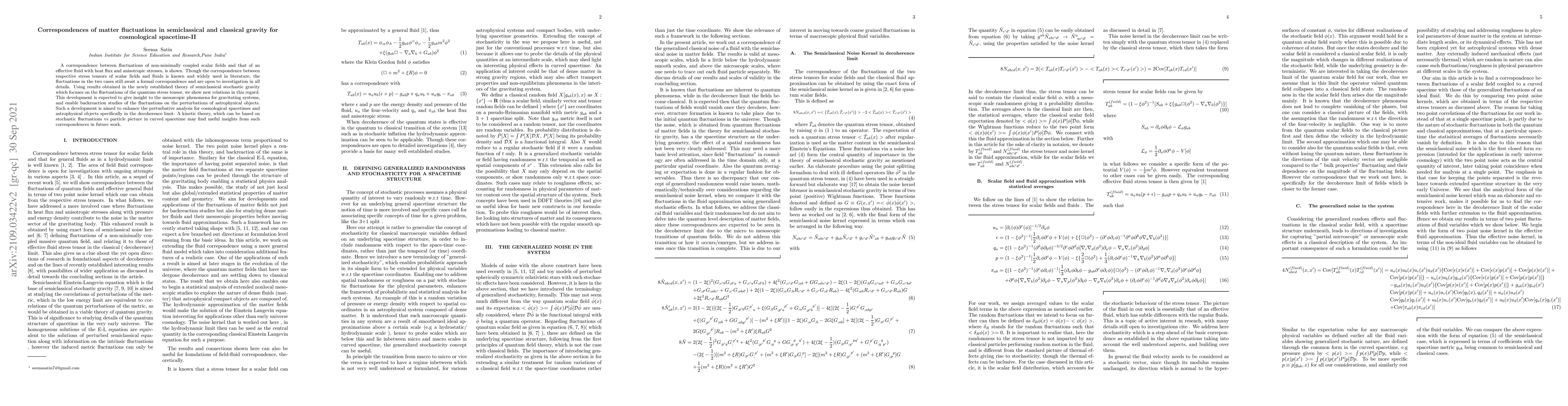 Thumbnail for Correspondences of matter fluctuations in semiclassical and classical
  gravity for cosmological spacetime-II