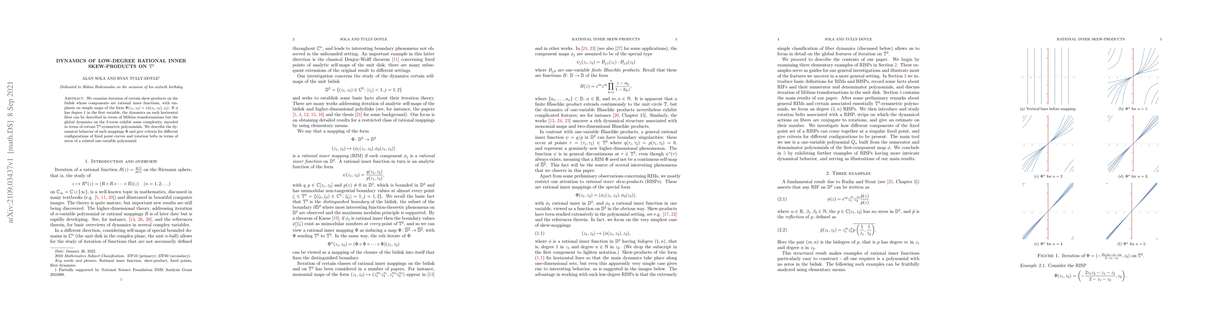 Thumbnail for Dynamics of low-degree rational inner skew-products on $\mathbb{T}^2$