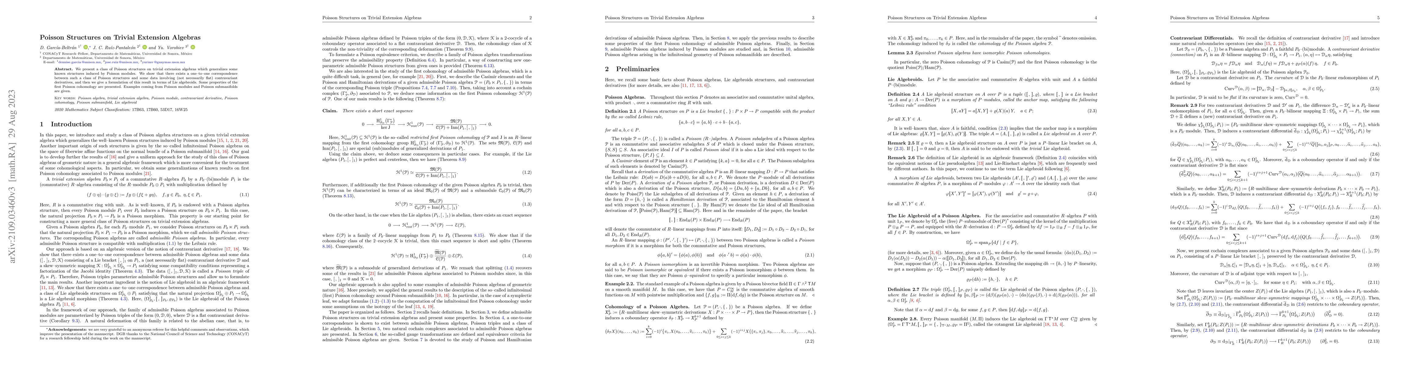 Thumbnail for Poisson Structures on Trivial Extension Algebras