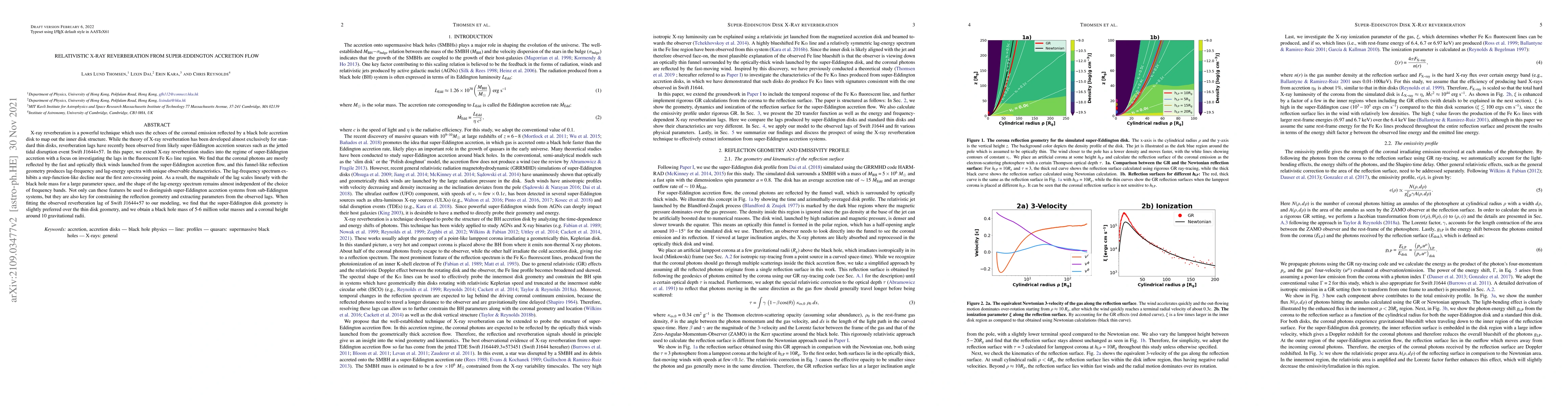 Thumbnail for Relativistic X-ray reverberation from super-Eddington accretion flow