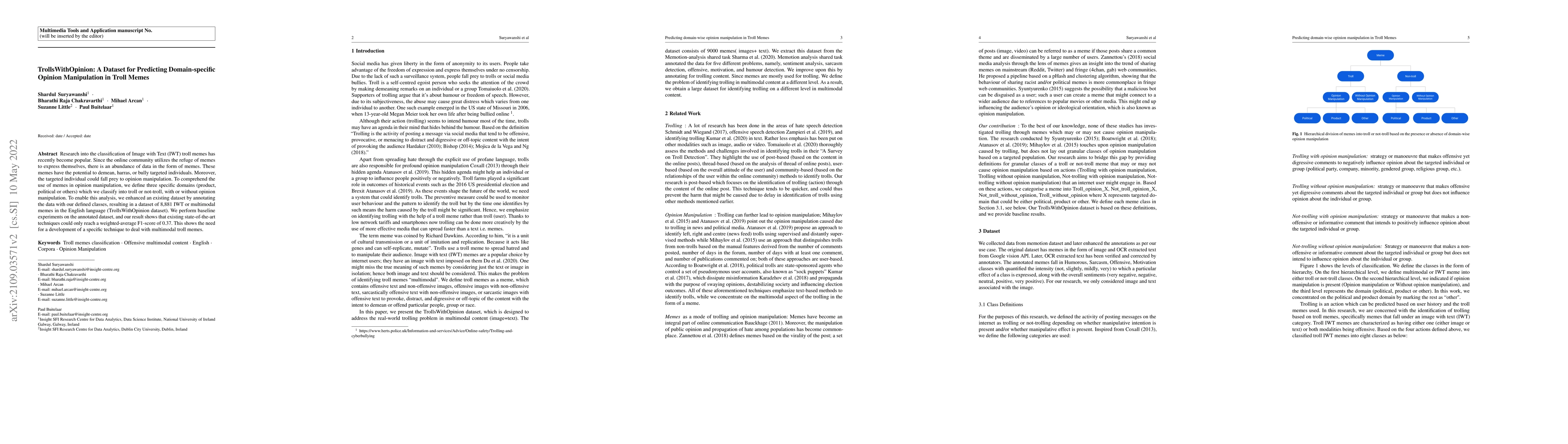 Thumbnail for TrollsWithOpinion: A Dataset for Predicting Domain-specific Opinion
  Manipulation in Troll Memes
