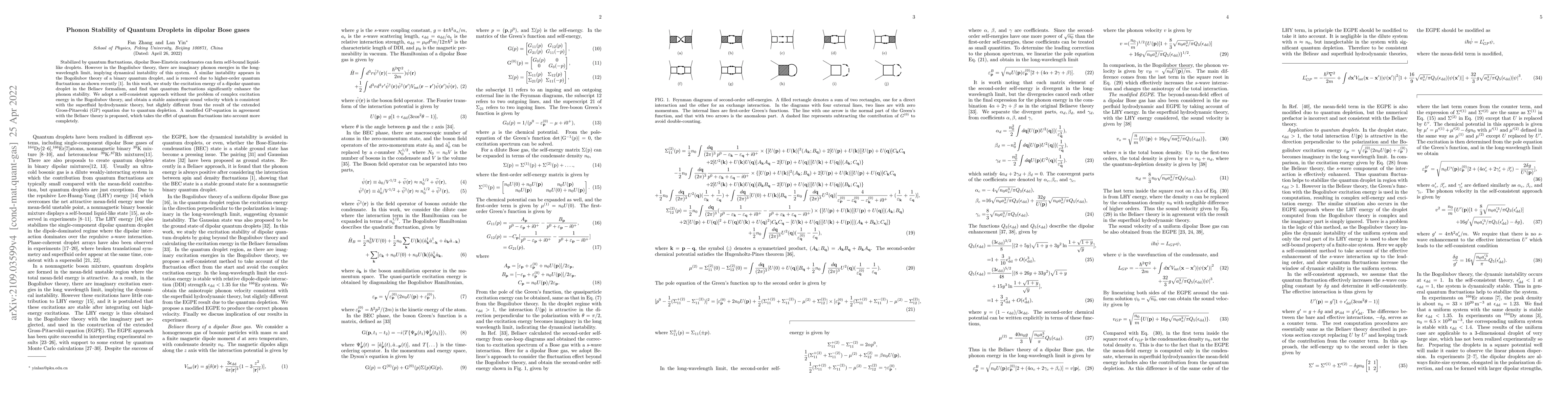 Thumbnail for Phonon Stability of Quantum Droplets in a dipolar Bose gases