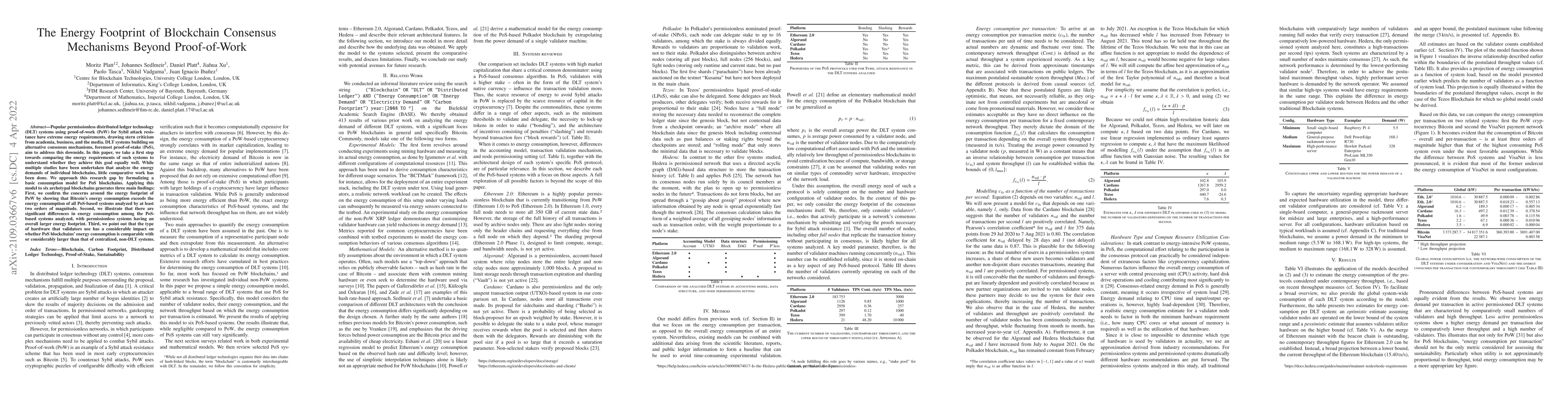 Thumbnail for The Energy Footprint of Blockchain Consensus Mechanisms Beyond
  Proof-of-Work