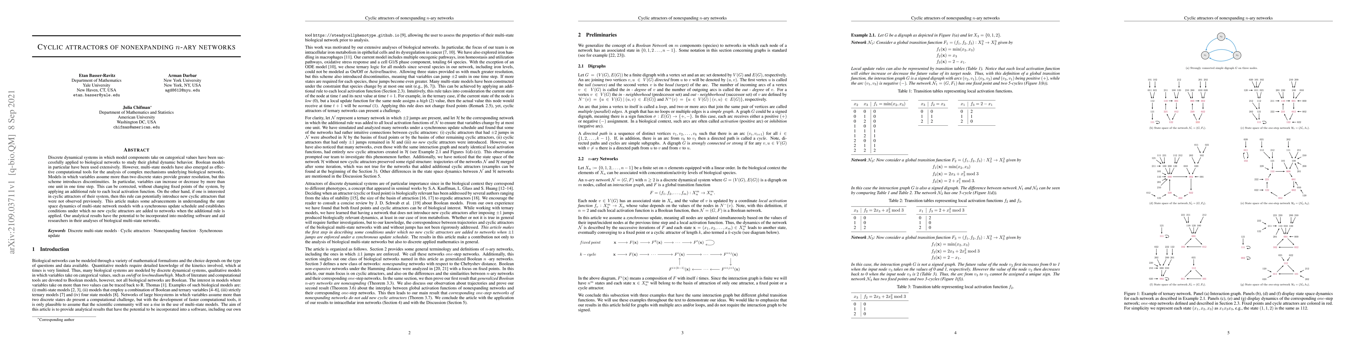 Thumbnail for Cyclic attractors of nonexpanding n-ary networks