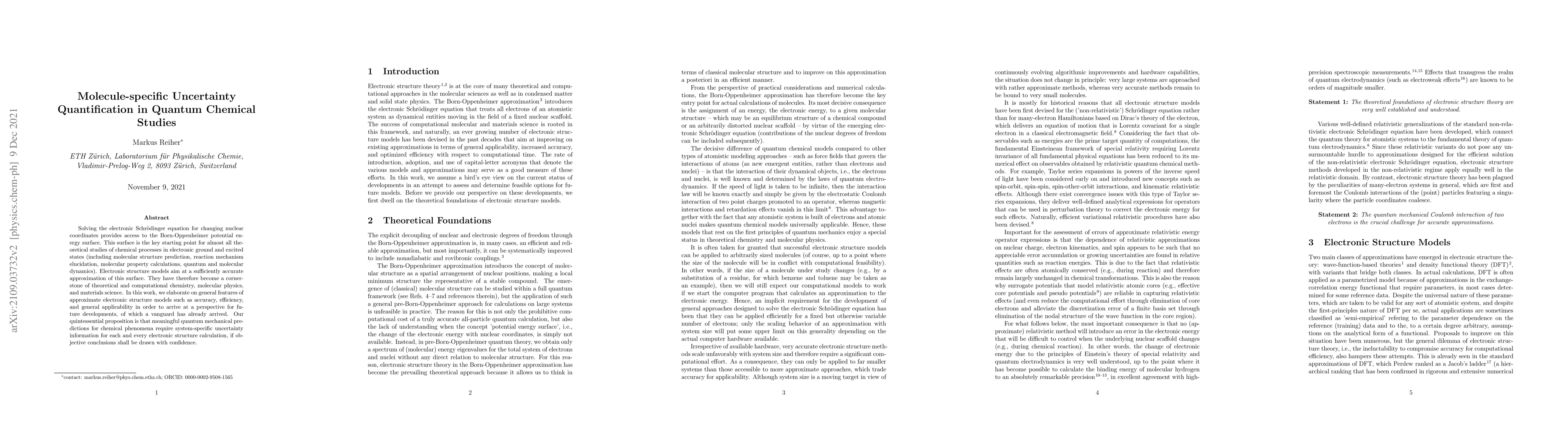 Thumbnail for Molecule-specific Uncertainty Quantification in Quantum Chemical Studies