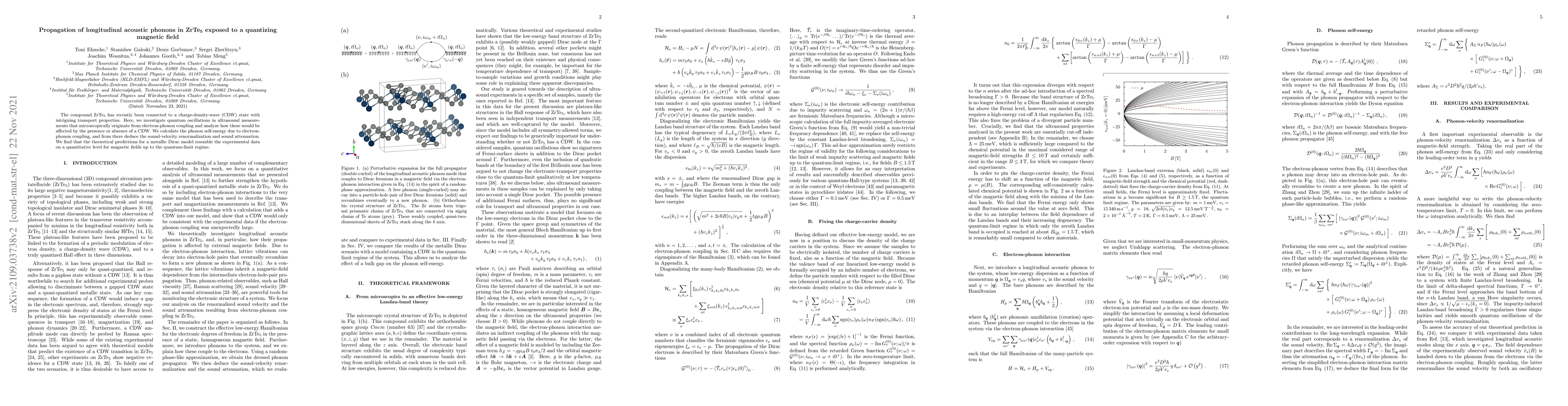 Thumbnail for Propagation of longitudinal acoustic phonons in ZrTe$_{\boldsymbol{5}}$
  exposed to a quantizing magnetic field
