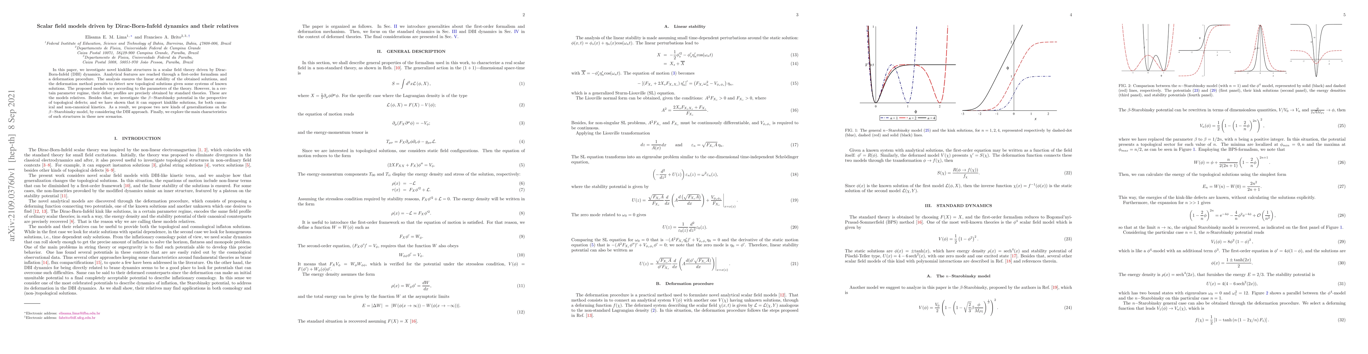 Thumbnail for Scalar field models driven by Dirac-Born-Infeld dynamics and their
  relatives