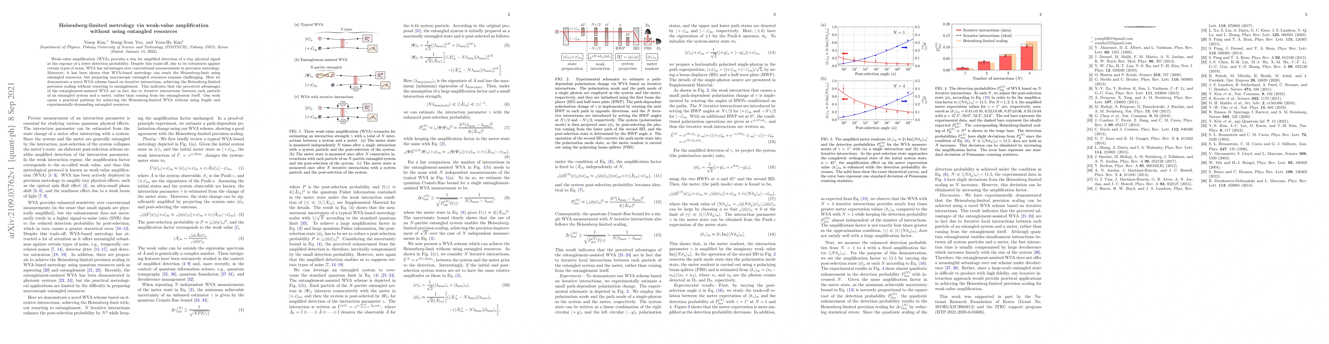 Thumbnail for Heisenberg-limited metrology via weak-value amplification without using
  entangled resources