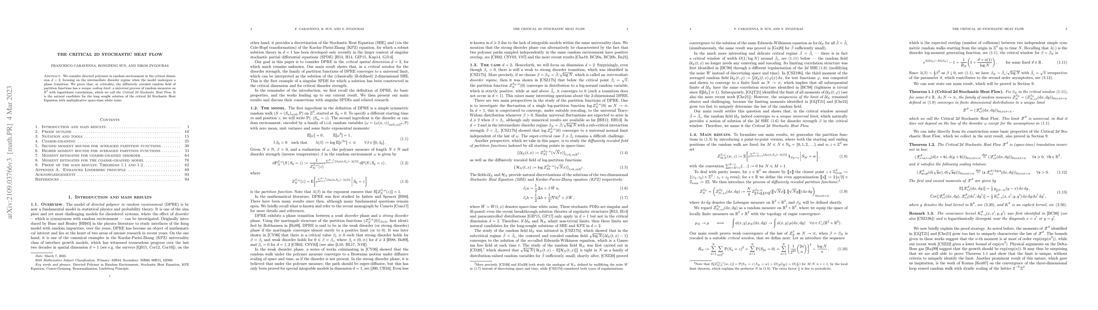 Thumbnail for The Critical 2d Stochastic Heat Flow