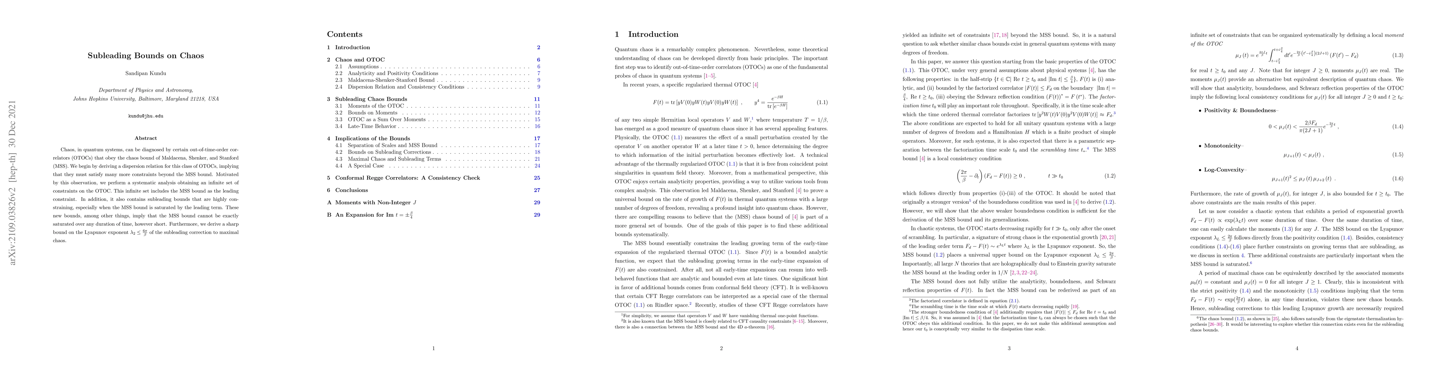 Thumbnail for Subleading Bounds on Chaos