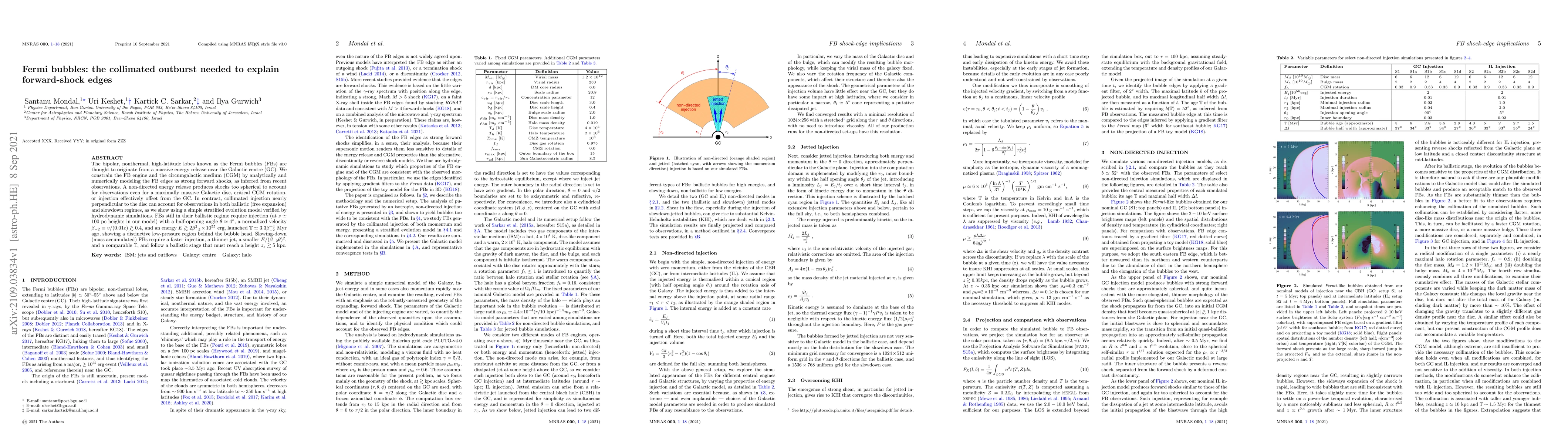 Thumbnail for Fermi bubbles: the collimated outburst needed to explain forward-shock
  edges