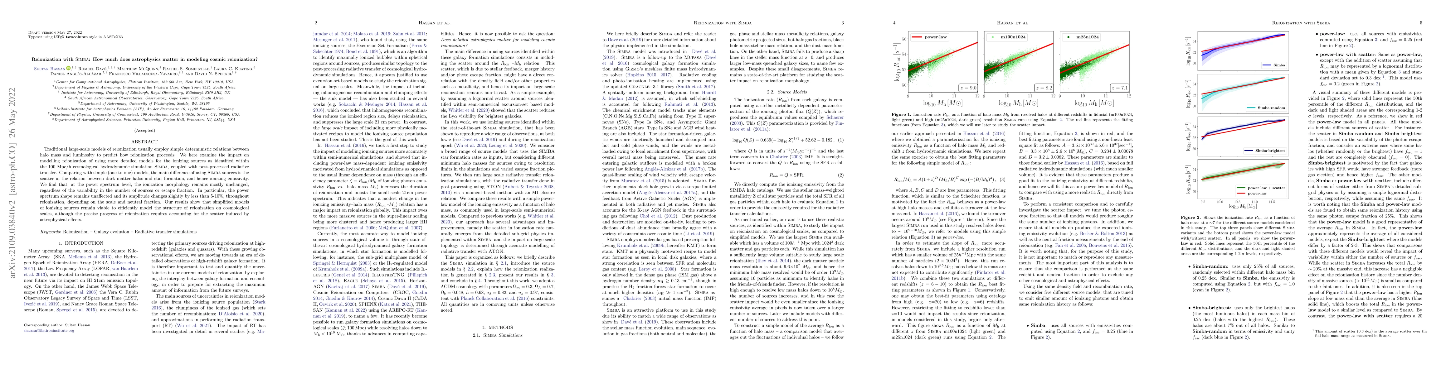 Thumbnail for Reionization with Simba: How much does astrophysics matter in modeling
  cosmic reionization?
