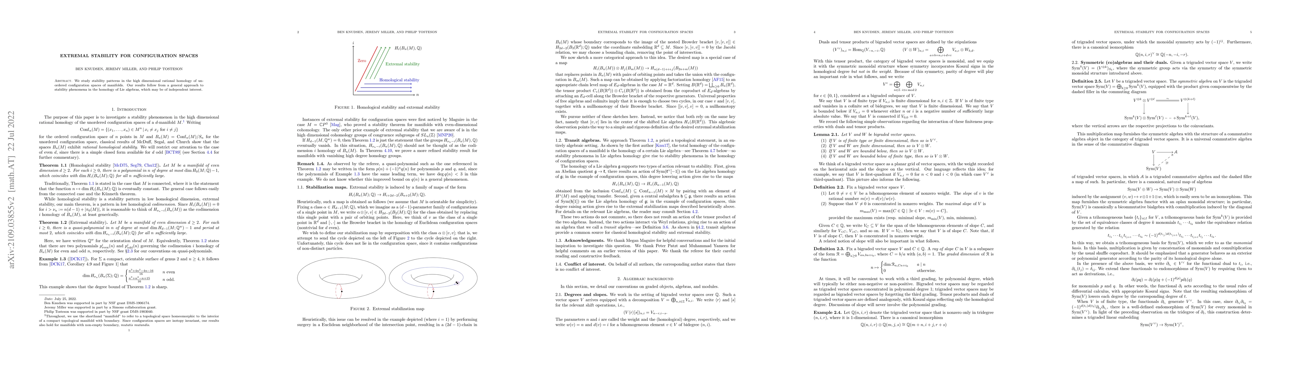 Thumbnail for Extremal stability for configuration spaces