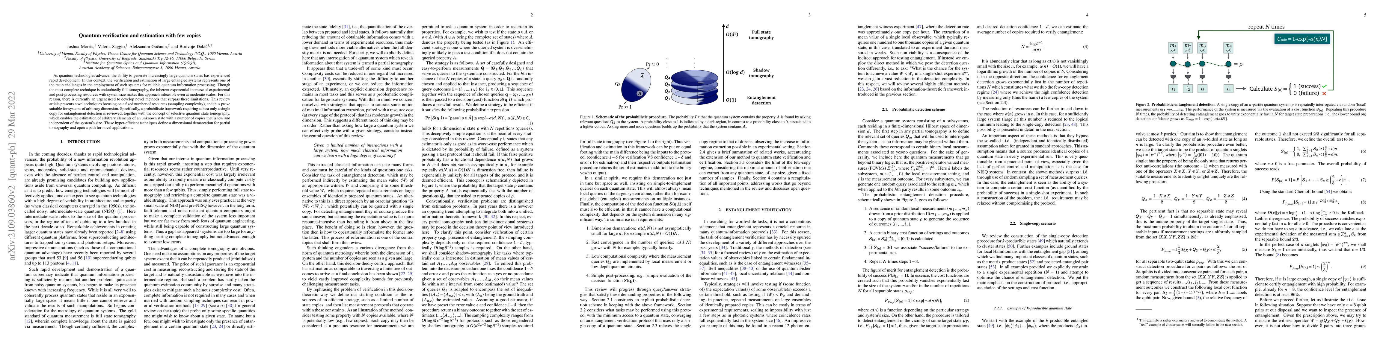 Thumbnail for Quantum verification and estimation with few copies