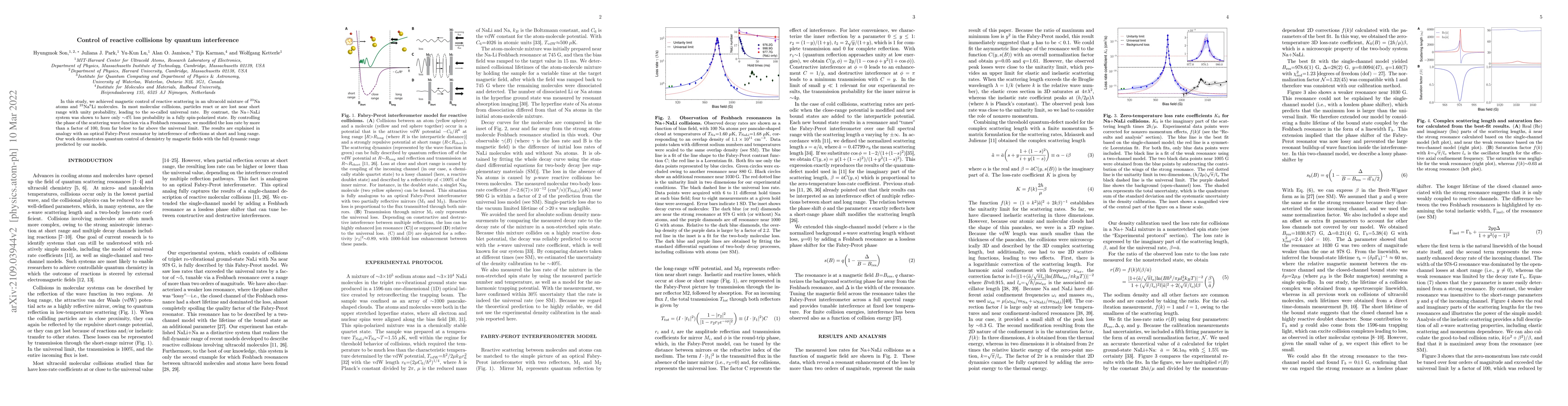 Thumbnail for Control of reactive collisions by quantum interference
