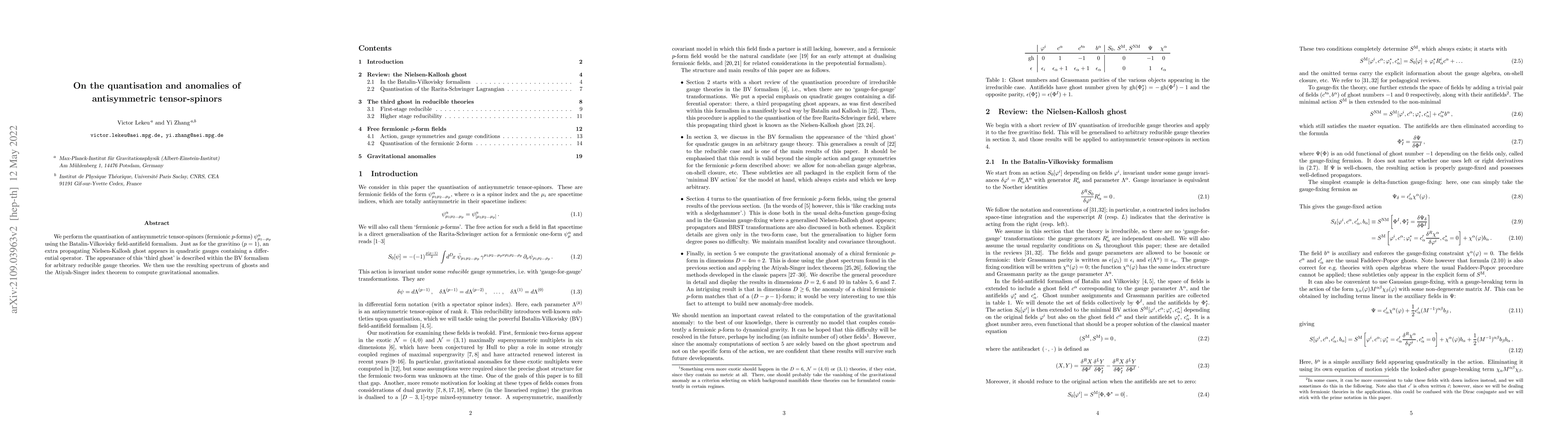 Thumbnail for On the quantisation and anomalies of antisymmetric tensor-spinors