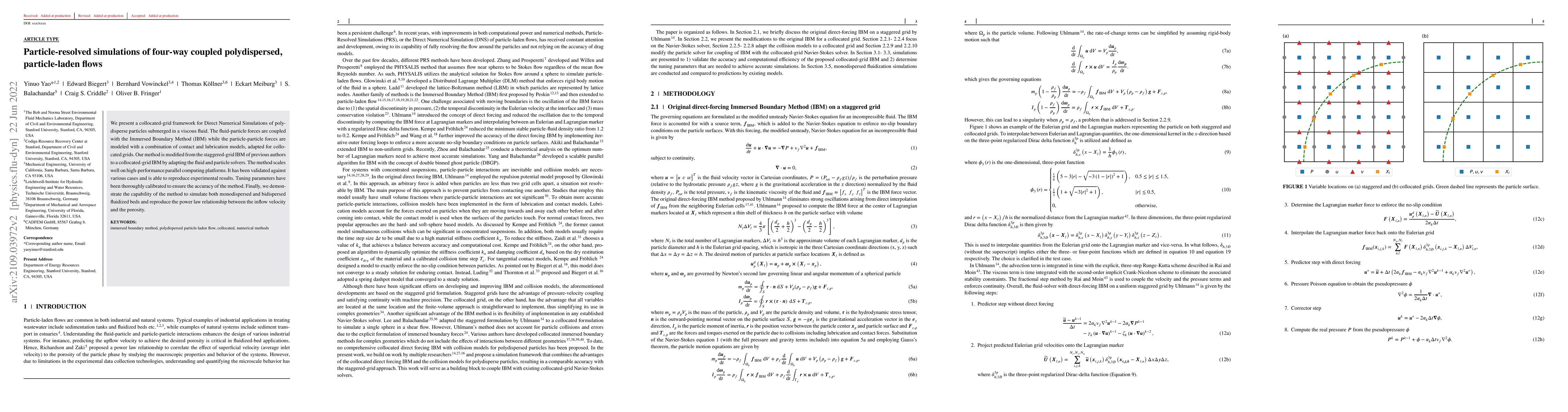 Thumbnail for Particle-resolved simulations of four-way coupled, polydispersed,
  particle-laden flows
