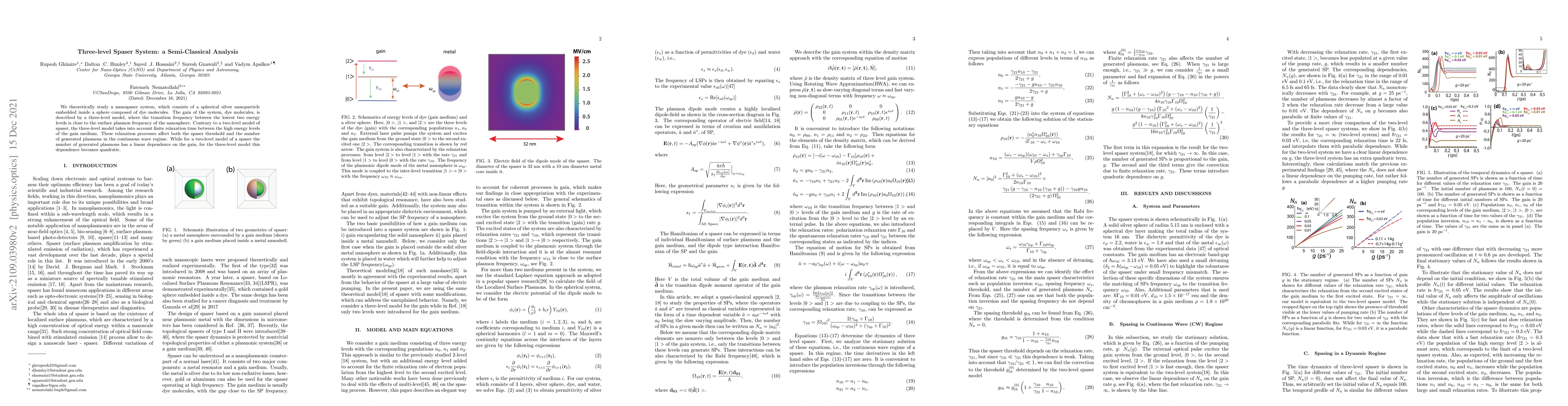 Thumbnail for Three-level Spaser System: a Semi-Classical Analysis
