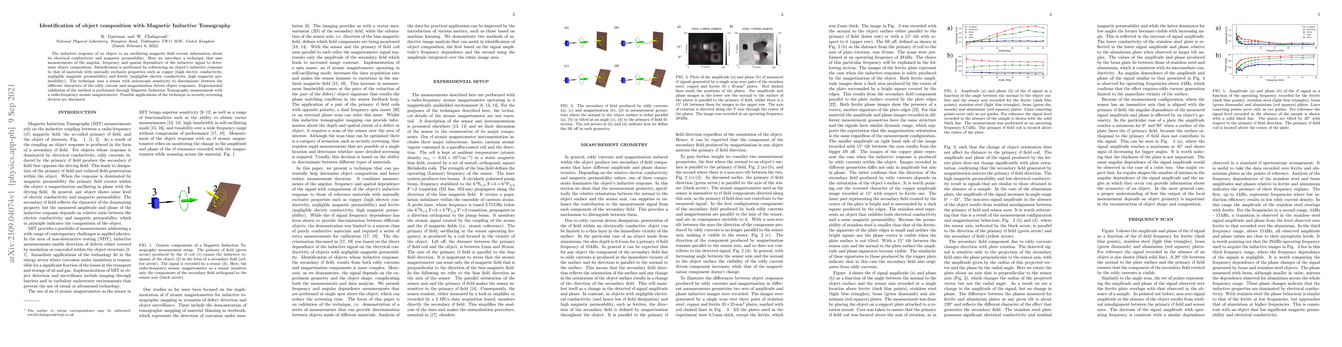 Thumbnail for Identification of object composition with Magnetic Inductive Tomography