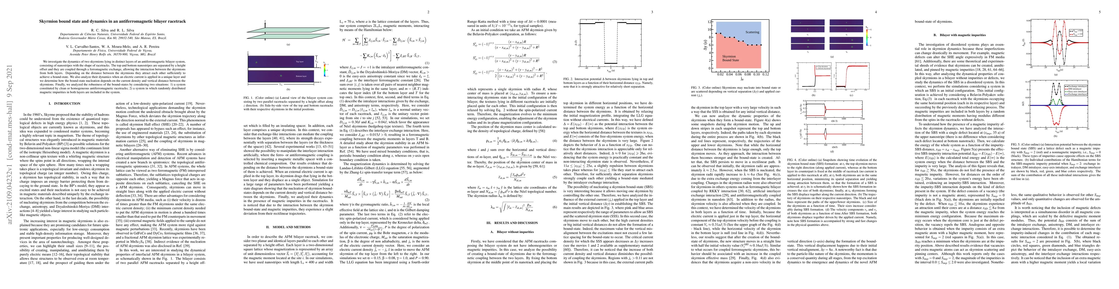 Thumbnail for Skyrmion bound state and dynamics in an antiferromagnetic bilayer
  racetrack