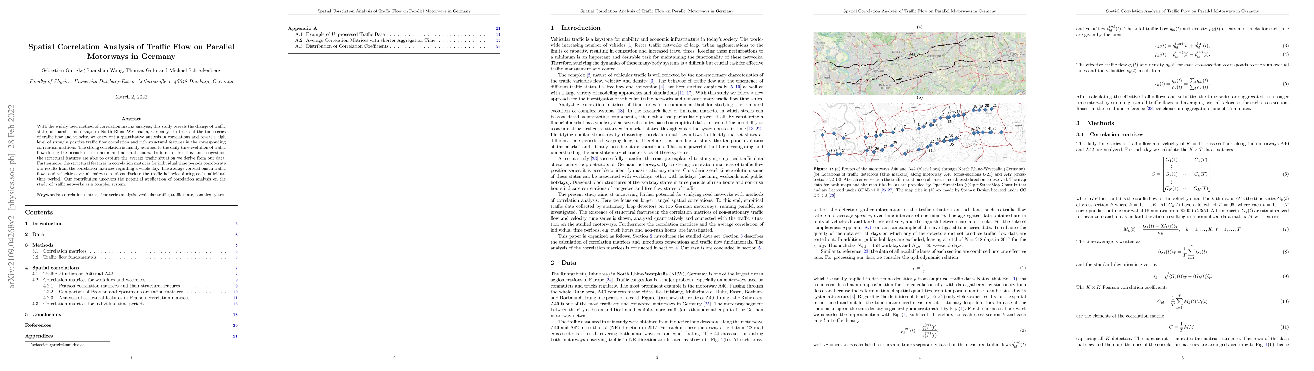 Thumbnail for Spatial Correlation Analysis of Traffic Flow on Parallel Motorways in
  Germany