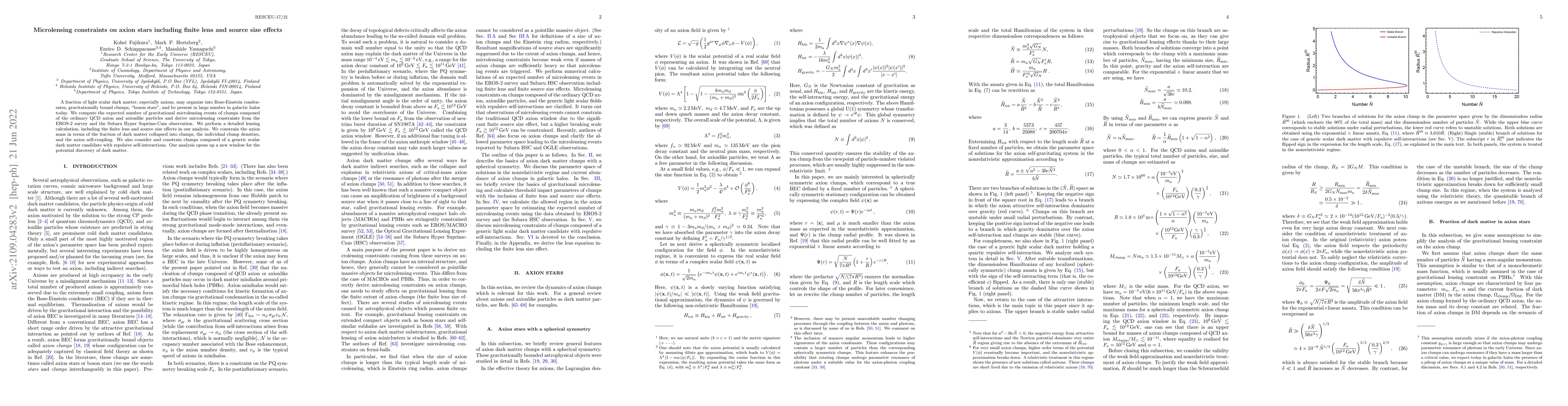 Thumbnail for Microlensing constraints on axion stars including finite lens and source
  size effects