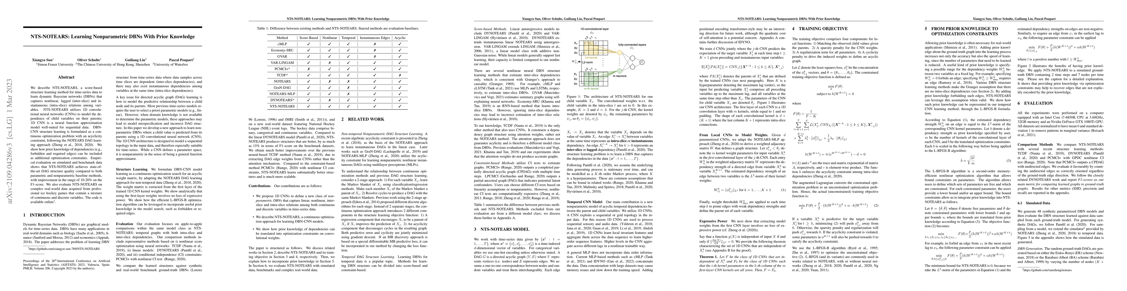Thumbnail for NTS-NOTEARS: Learning Nonparametric DBNs With Prior Knowledge