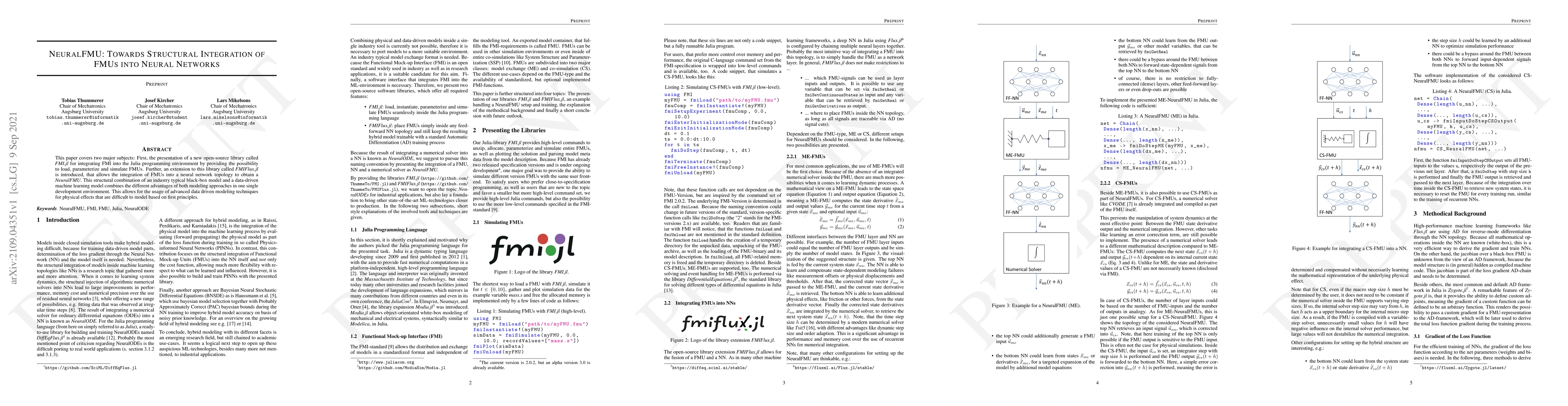 Thumbnail for NeuralFMU: Towards Structural Integration of FMUs into Neural Networks