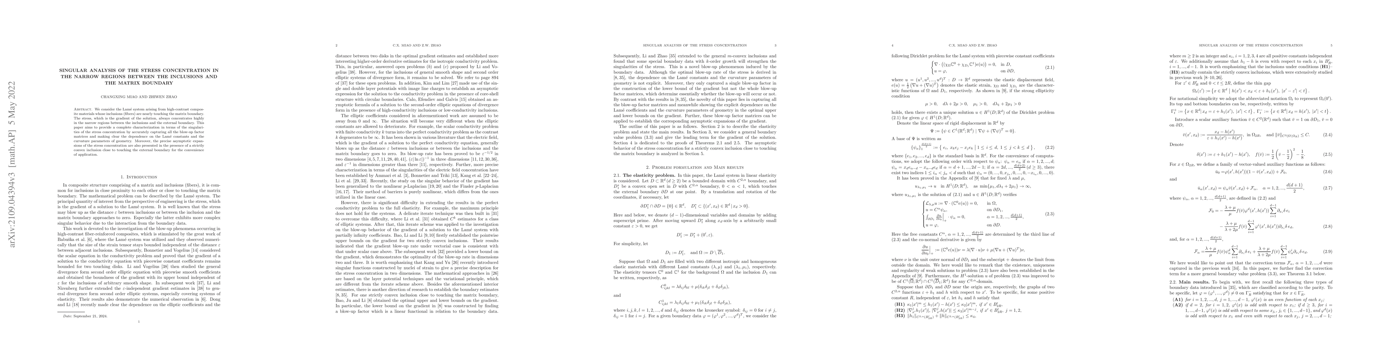 Thumbnail for Singular analysis of the stress concentration in the narrow regions
  between the inclusions and the matrix boundary
