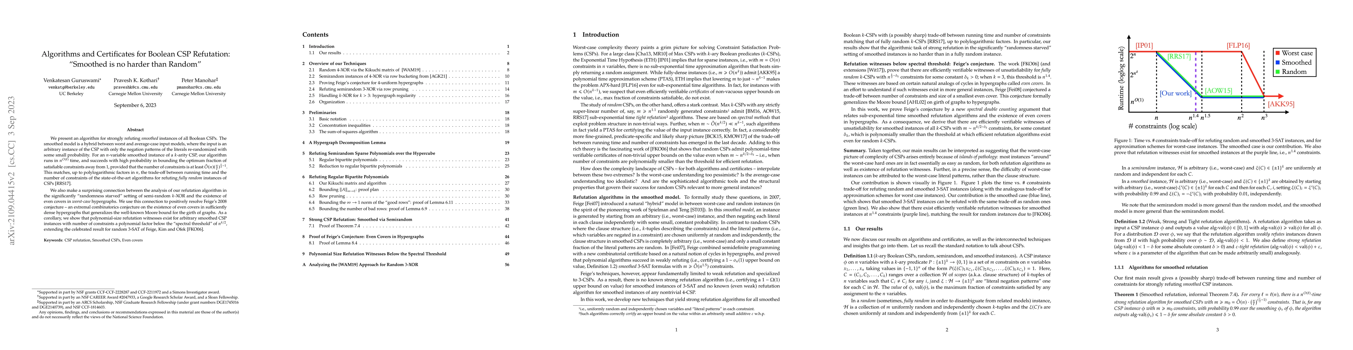 Thumbnail for Algorithms and Certificates for Boolean CSP Refutation: "Smoothed is no
  harder than Random"
