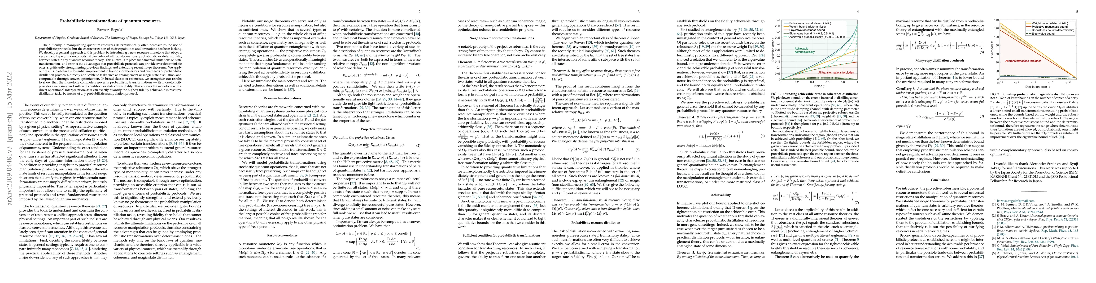 Thumbnail for Probabilistic transformations of quantum resources