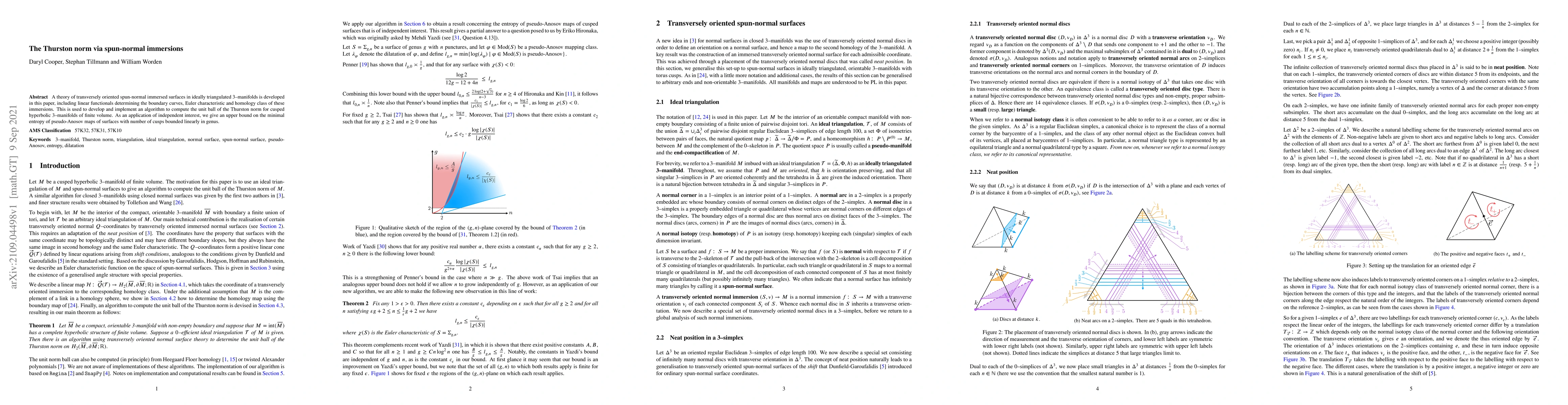Thumbnail for The Thurston norm via spun-normal immersions