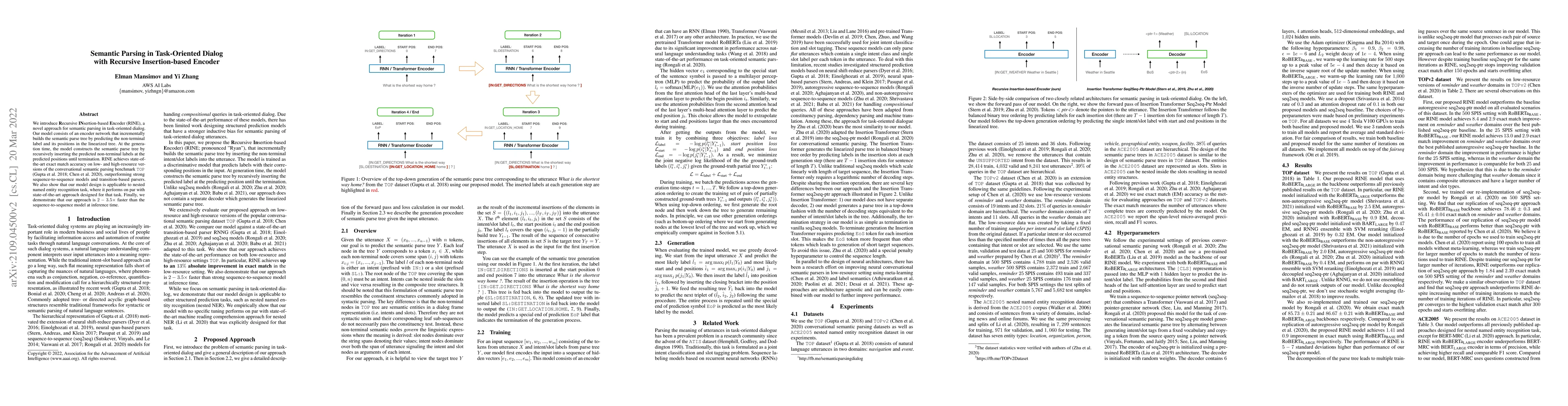 Thumbnail for Semantic Parsing in Task-Oriented Dialog with Recursive Insertion-based
  Encoder