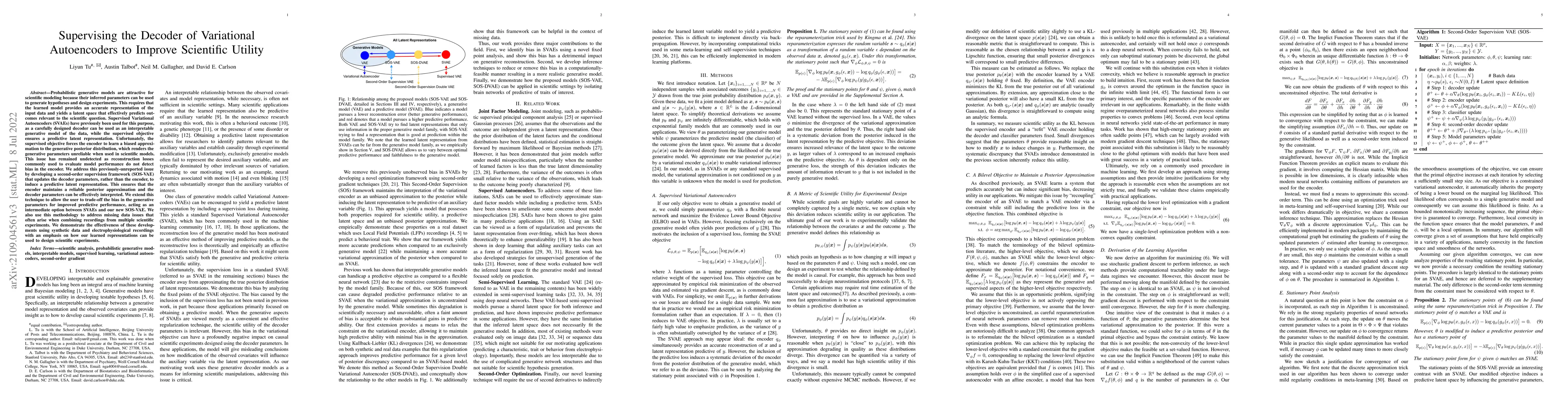 Thumbnail for Supervising the Decoder of Variational Autoencoders to Improve
  Scientific Utility