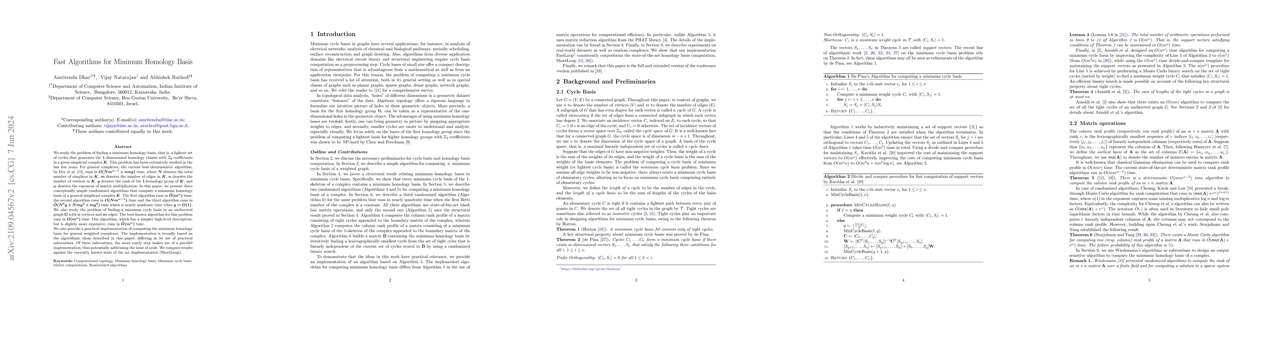 Thumbnail for Fast Algorithms for Minimum Homology Basis